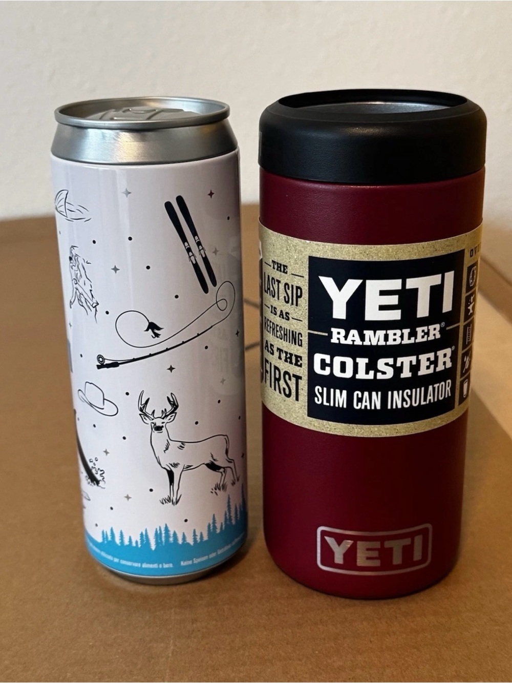 Yeti Rambler Slim 12oz Colster Harvest Red | New